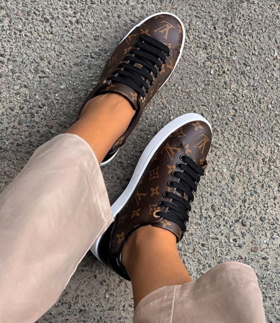 White Soled Louis Vuitton sneakers